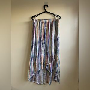 Multicolor Asymmetric Skirt